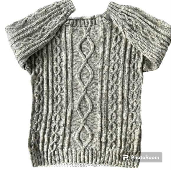 Handmade Textured Wool Blend Sweater Fisherman Coastal Oversized Rory Gilmore - Picture 2 of 8